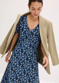 Robe midi en mesh imprimé