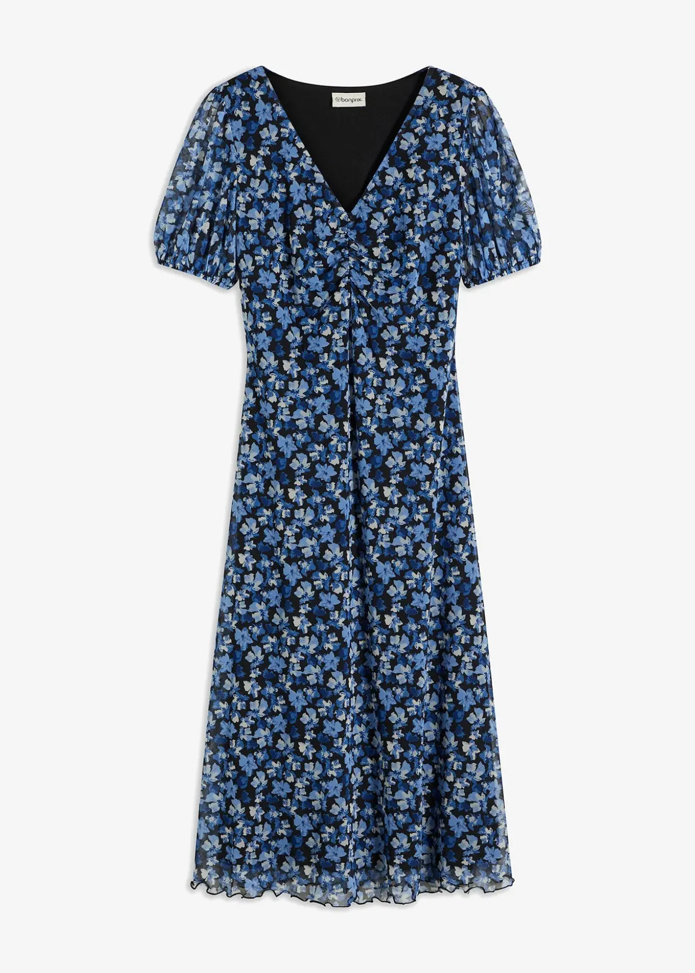 Robe midi en mesh imprimé