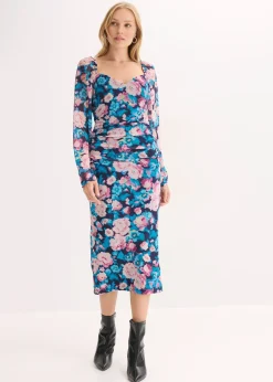 Robe midi en mesh près du corps