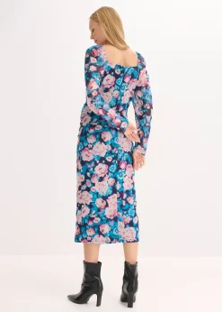 Robe midi en mesh près du corps