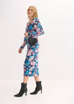 Robe midi en mesh près du corps