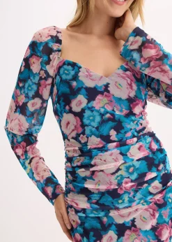 Robe midi en mesh près du corps