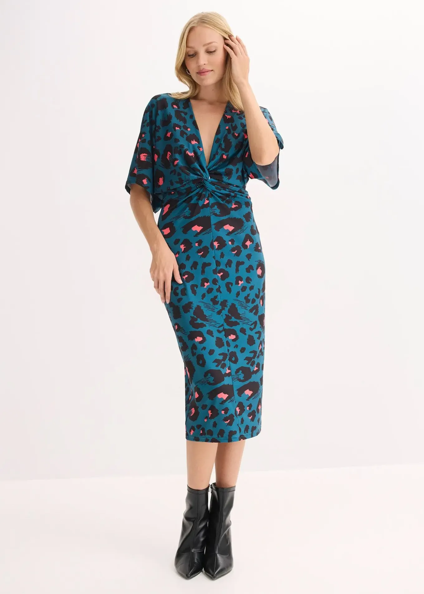 Robe midi en mesh près du corps