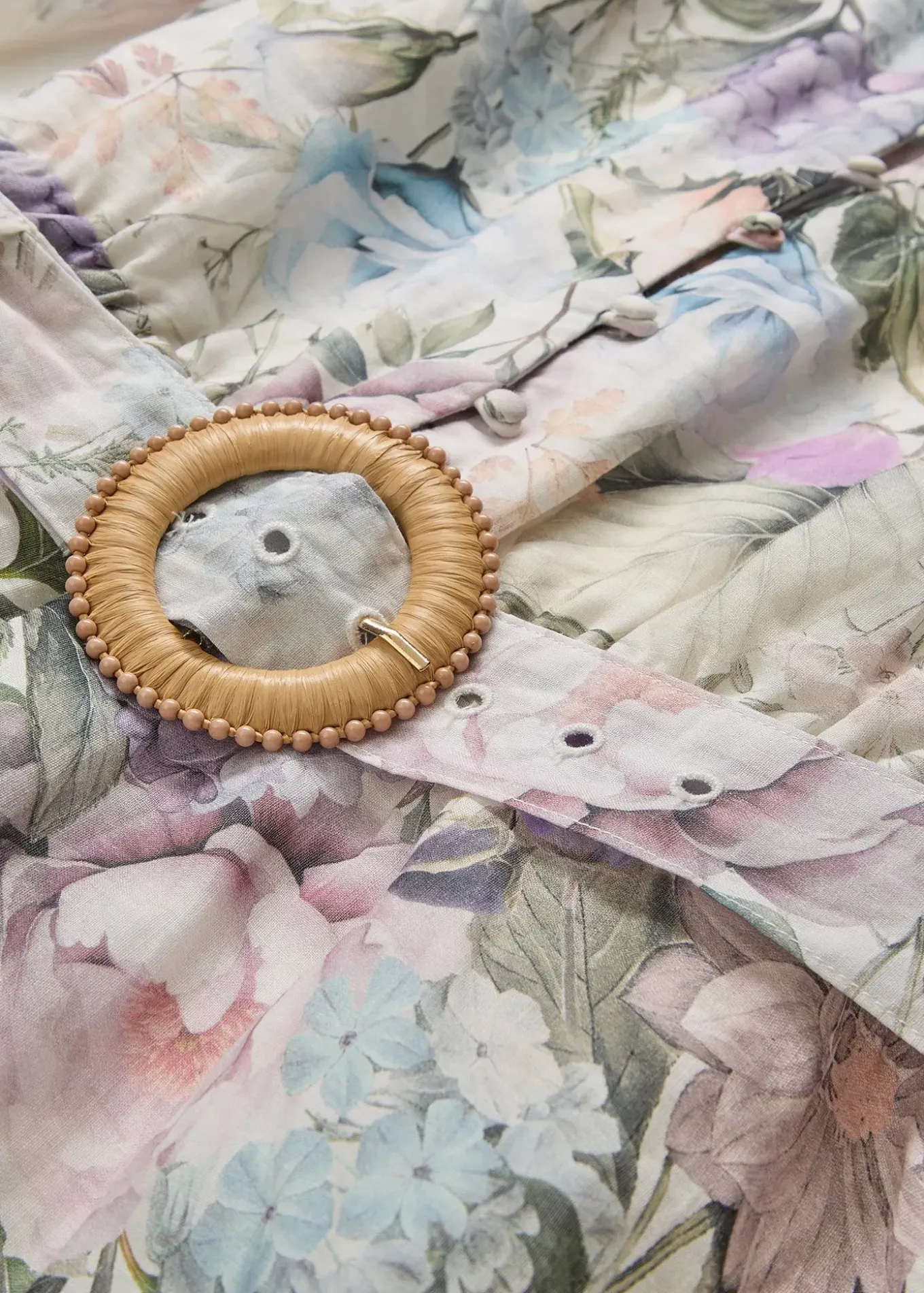 Robe midi en ramie avec ceinture (ens. 2 pces)