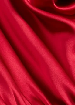 Robe midi en satin brillant