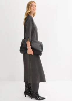 Robe midi en satin brillant