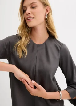 Robe midi en satin brillant