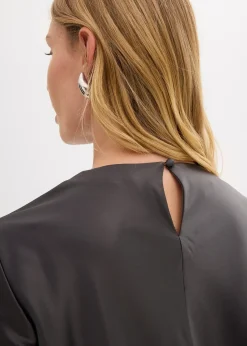 Robe midi en satin brillant