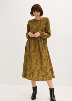 Robe midi en satin fluide