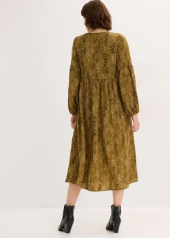 Robe midi en satin fluide