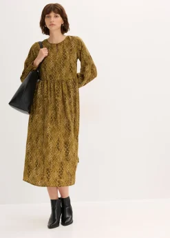 Robe midi en satin fluide