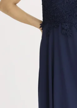 Robe midi en tulle délicat avec dentelle