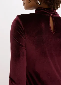 Robe midi en velours doux