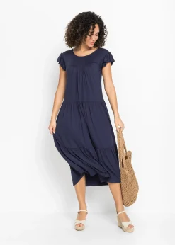 Robe midi en viscose