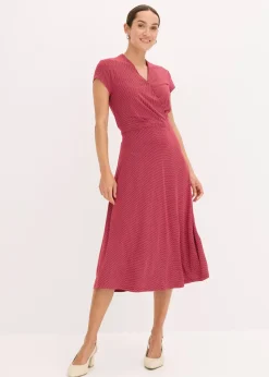 Robe midi en viscose extensible