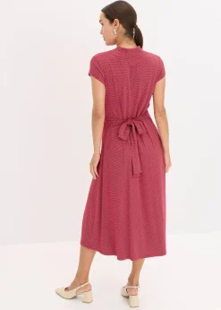 Robe midi en viscose extensible