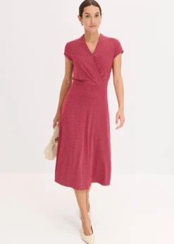 Robe midi en viscose extensible