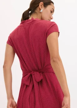 Robe midi en viscose extensible