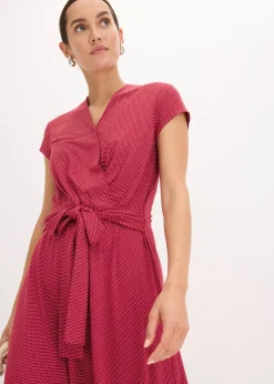 Robe midi en viscose extensible