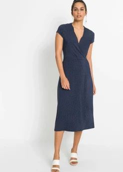 Robe midi en viscose extensible