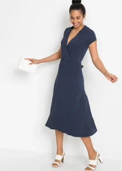 Robe midi en viscose extensible