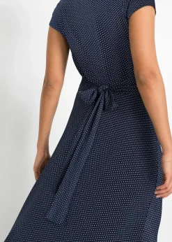 Robe midi en viscose extensible