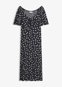 Robe midi en viscose extensible