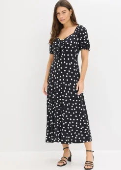 Robe midi en viscose extensible