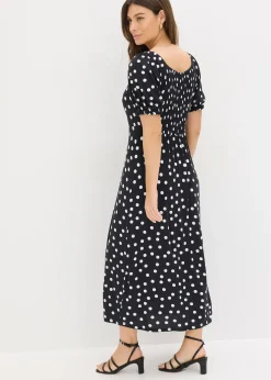 Robe midi en viscose extensible
