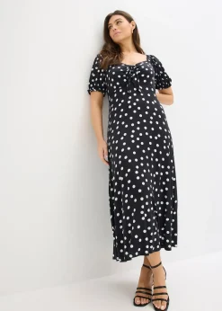 Robe midi en viscose extensible