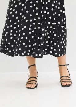 Robe midi en viscose extensible