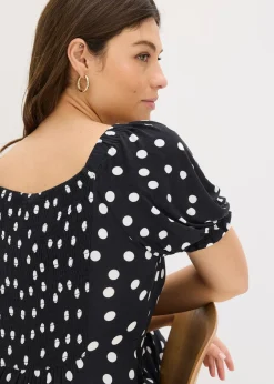 Robe midi en viscose extensible