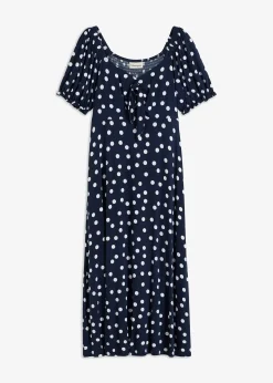 Robe midi en viscose extensible