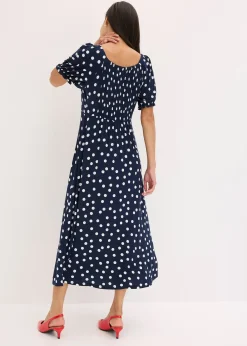 Robe midi en viscose extensible