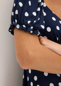 Robe midi en viscose extensible