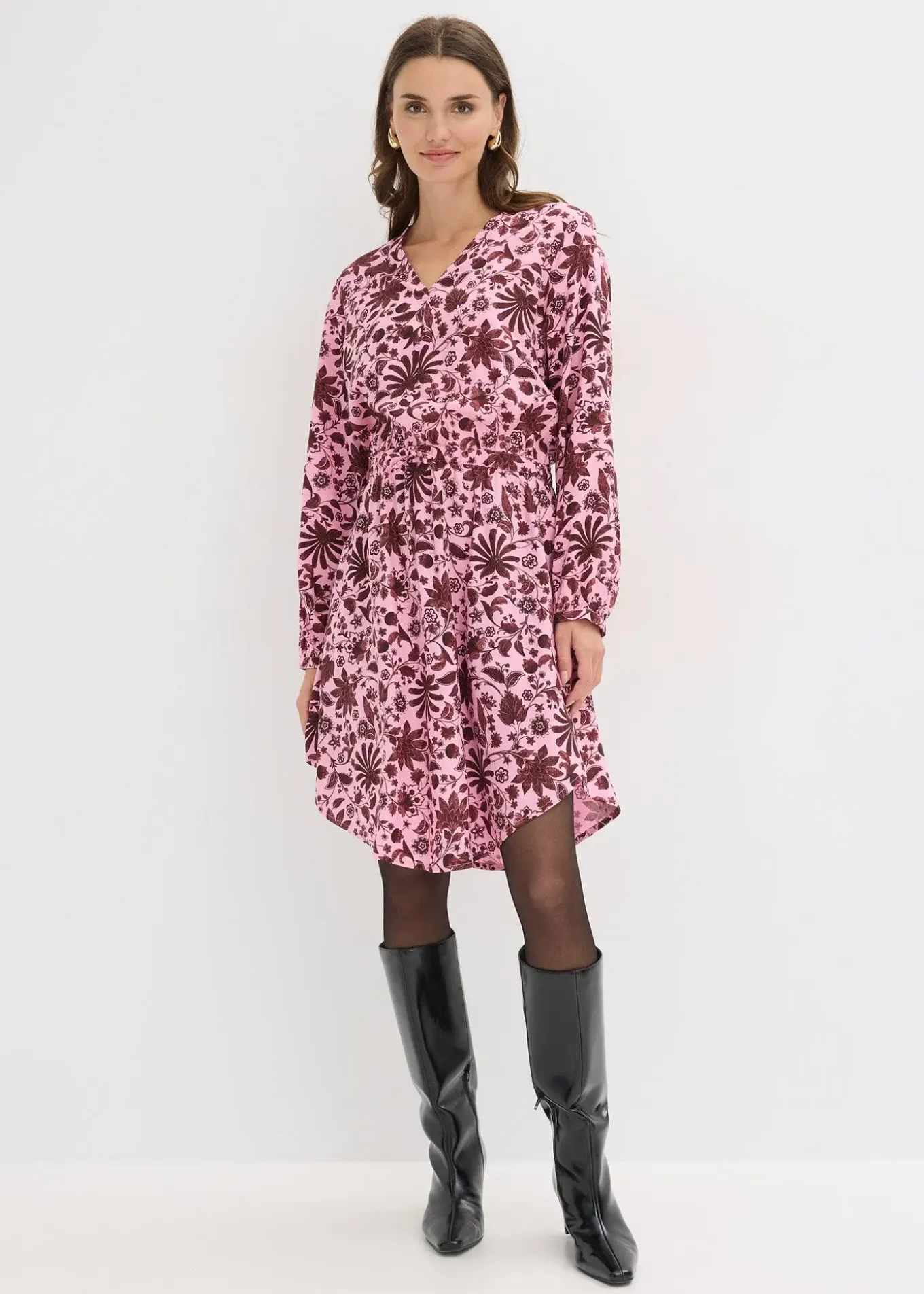 Robe midi en viscose fluide