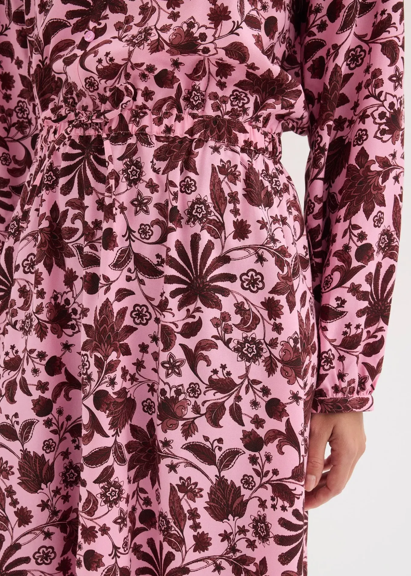 Robe midi en viscose fluide