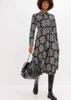 Robe midi en viscose fluide