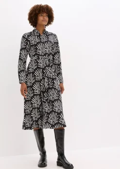 Robe midi en viscose fluide