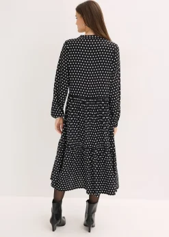 Robe midi en viscose fluide