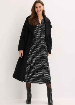 Robe midi en viscose fluide