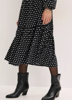 Robe midi en viscose fluide