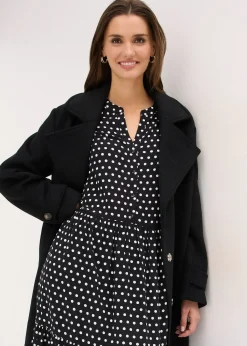 Robe midi en viscose fluide