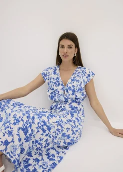 Robe midi en viscose fluide