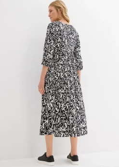 Robe midi en viscose fluide