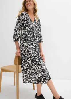 Robe midi en viscose fluide