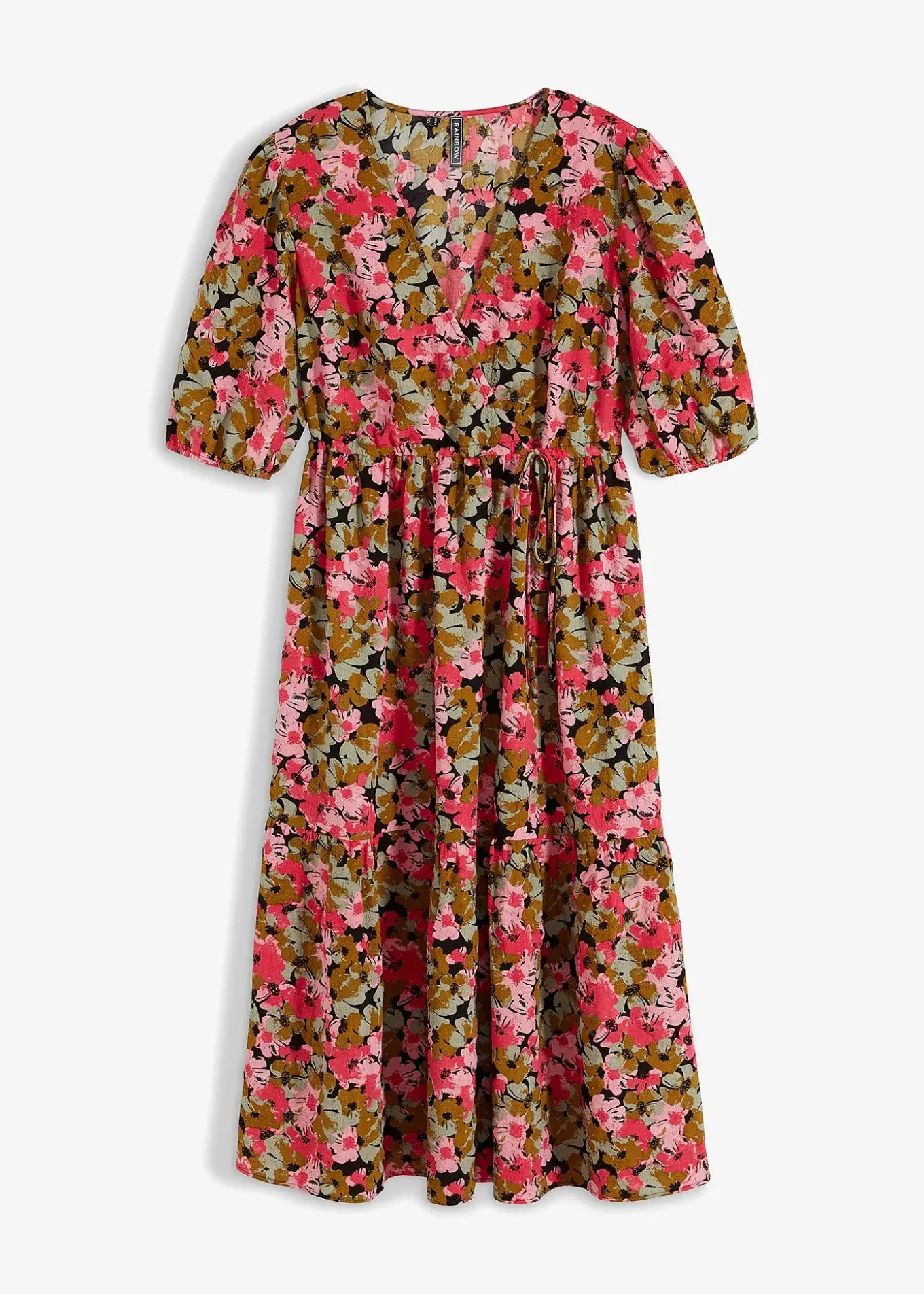 Robe midi en viscose mélangée