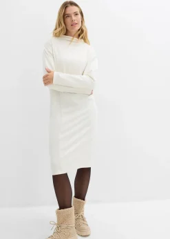 Robe midi en viscose mélangée