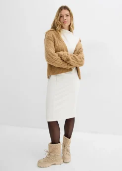 Robe midi en viscose mélangée