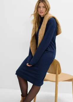 Robe midi en viscose mélangée